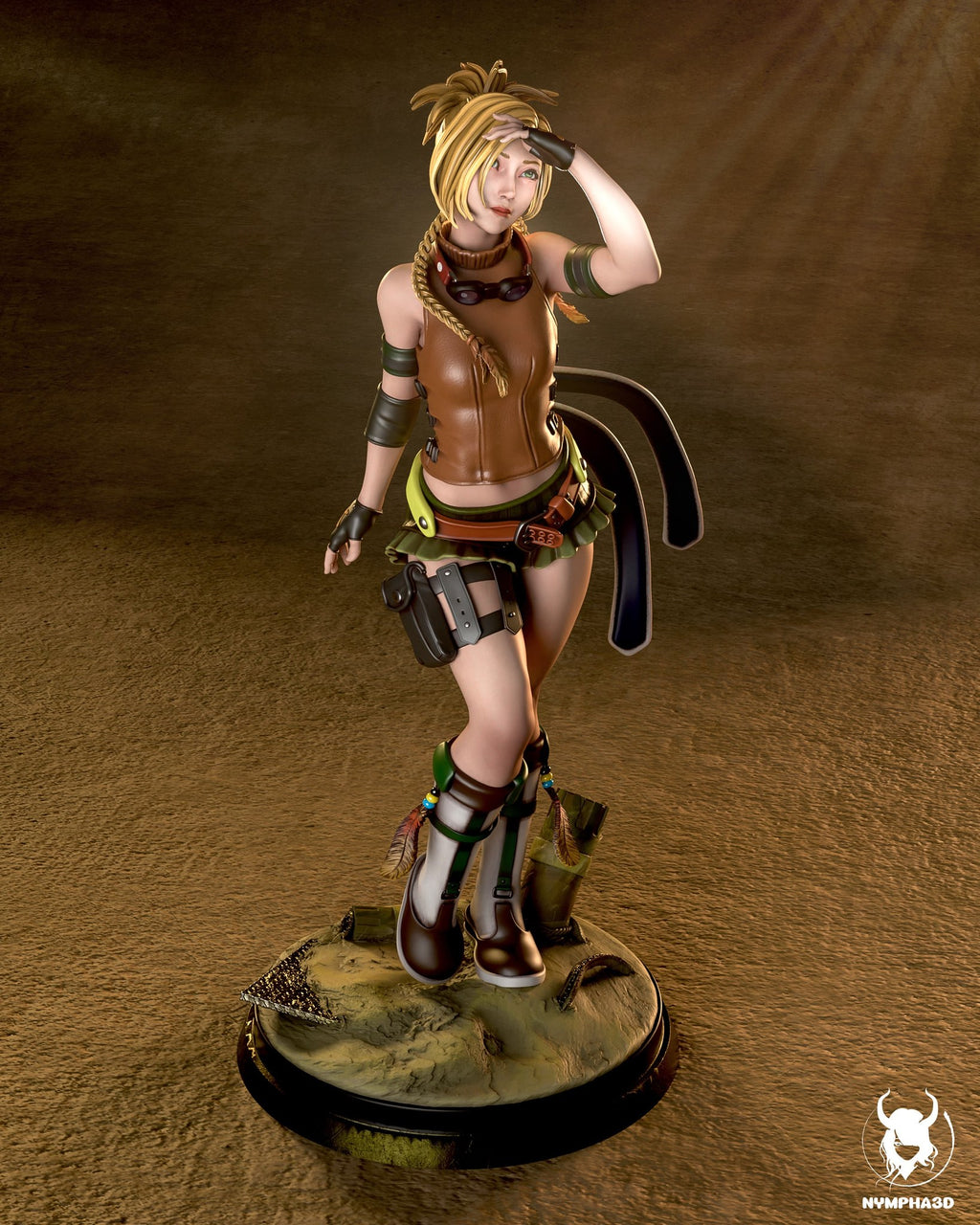 Rikku (Final Fantasy) resin figure by Nympha — studio render 2