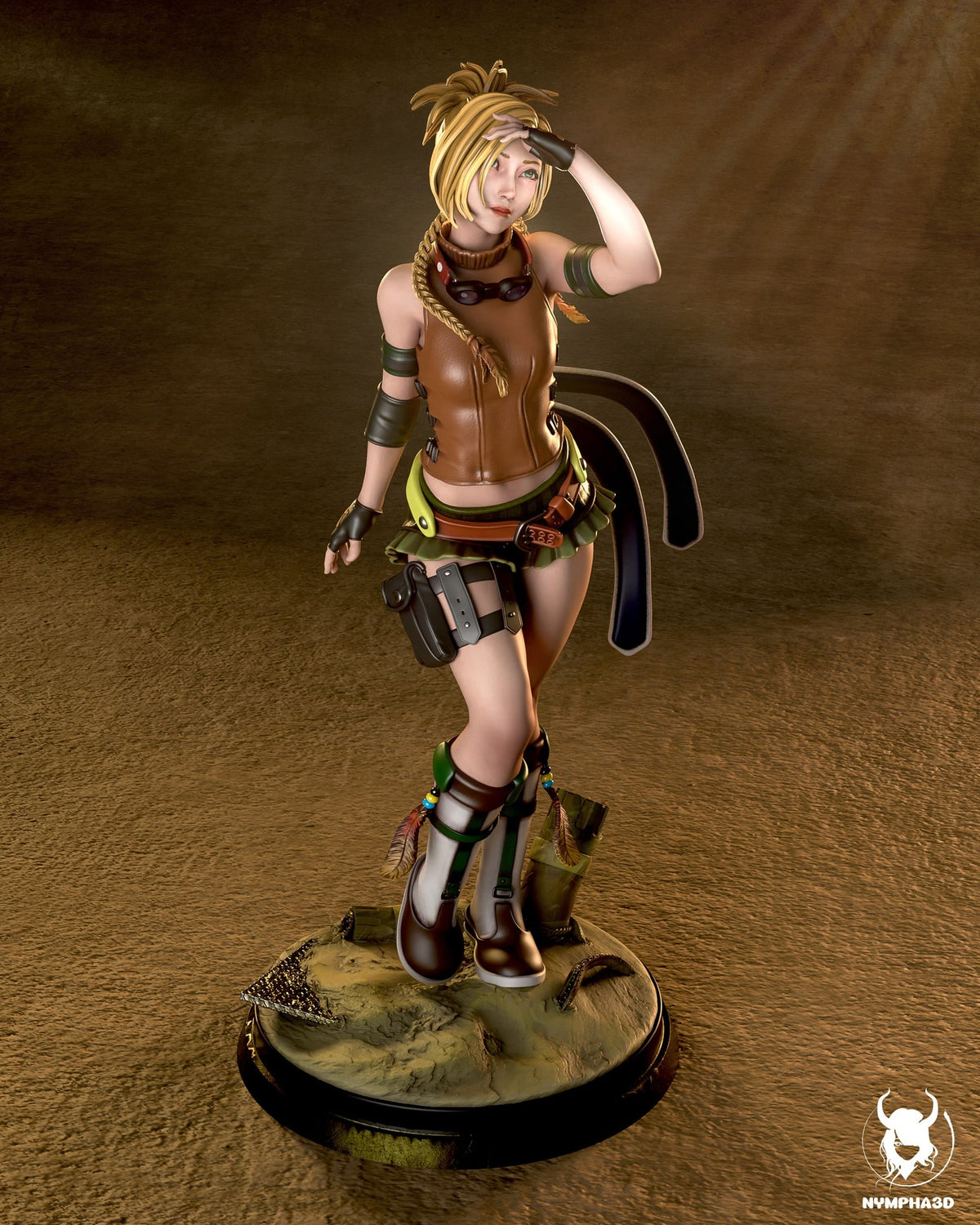 Rikku (Final Fantasy) resin figure by Nympha — studio render 2