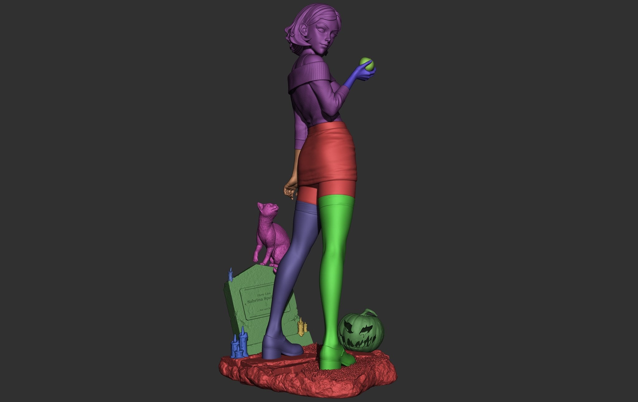 Sabrina Spellman (Chilling Adventures of Sabrina) resin figure by CA 3D Studios — studio render 7