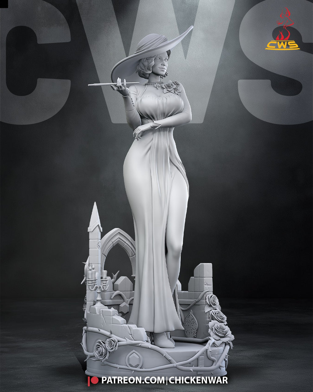 Alcina Dimitrescu (Resident Evil) resin figure by CW Studio — studio render 8