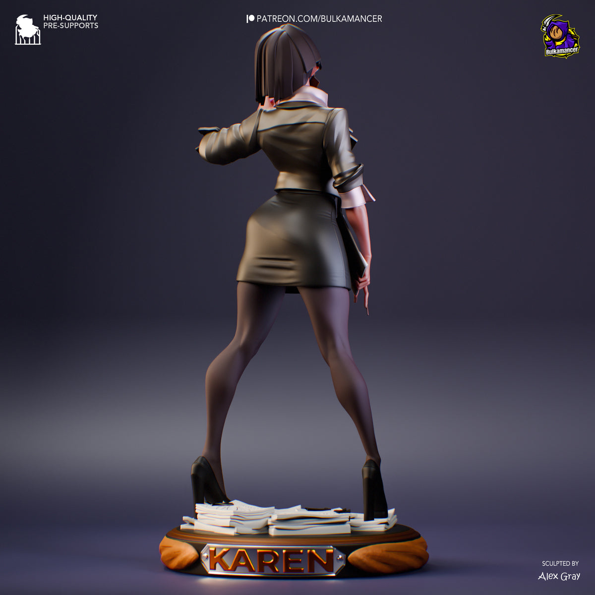 Agent Karen (Unbreadable) resin figure by Bulkamancer — studio render 5