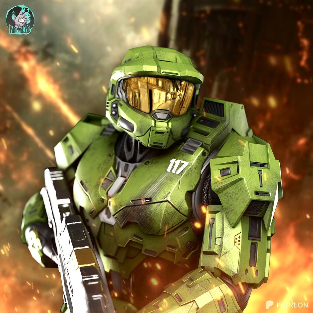Master Chief (Halo) resin figure by Kaidan 3D — studio render 5
