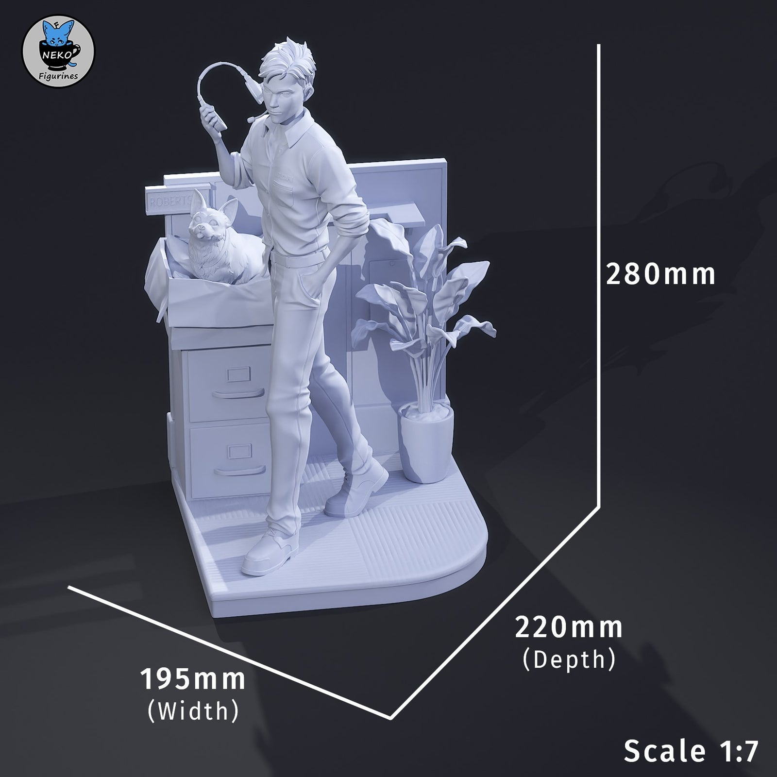 Robert (Dispatch) resin figure by Neko Figurines — studio render 4