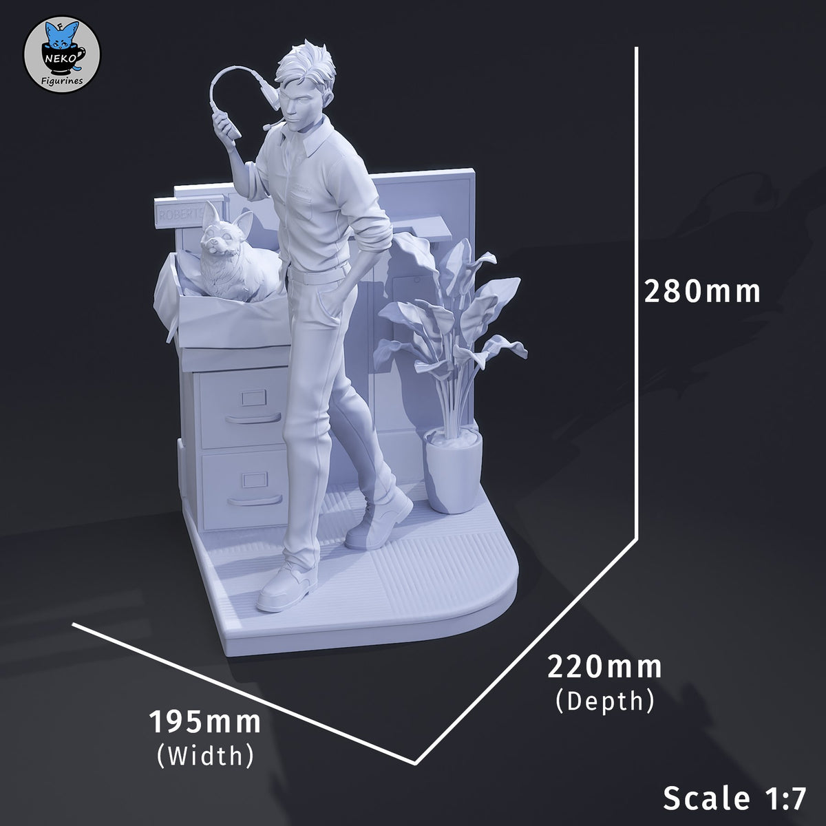 Robert (Dispatch) resin figure by Neko Figurines — studio render 4