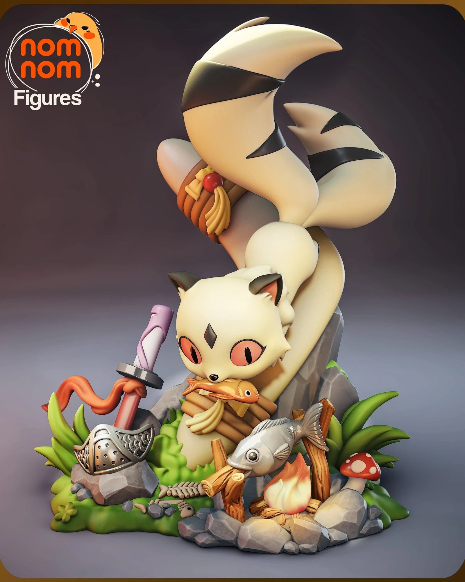 Kirara Inuyasha Chibi resin figure by NomNom Figures — studio preview 2