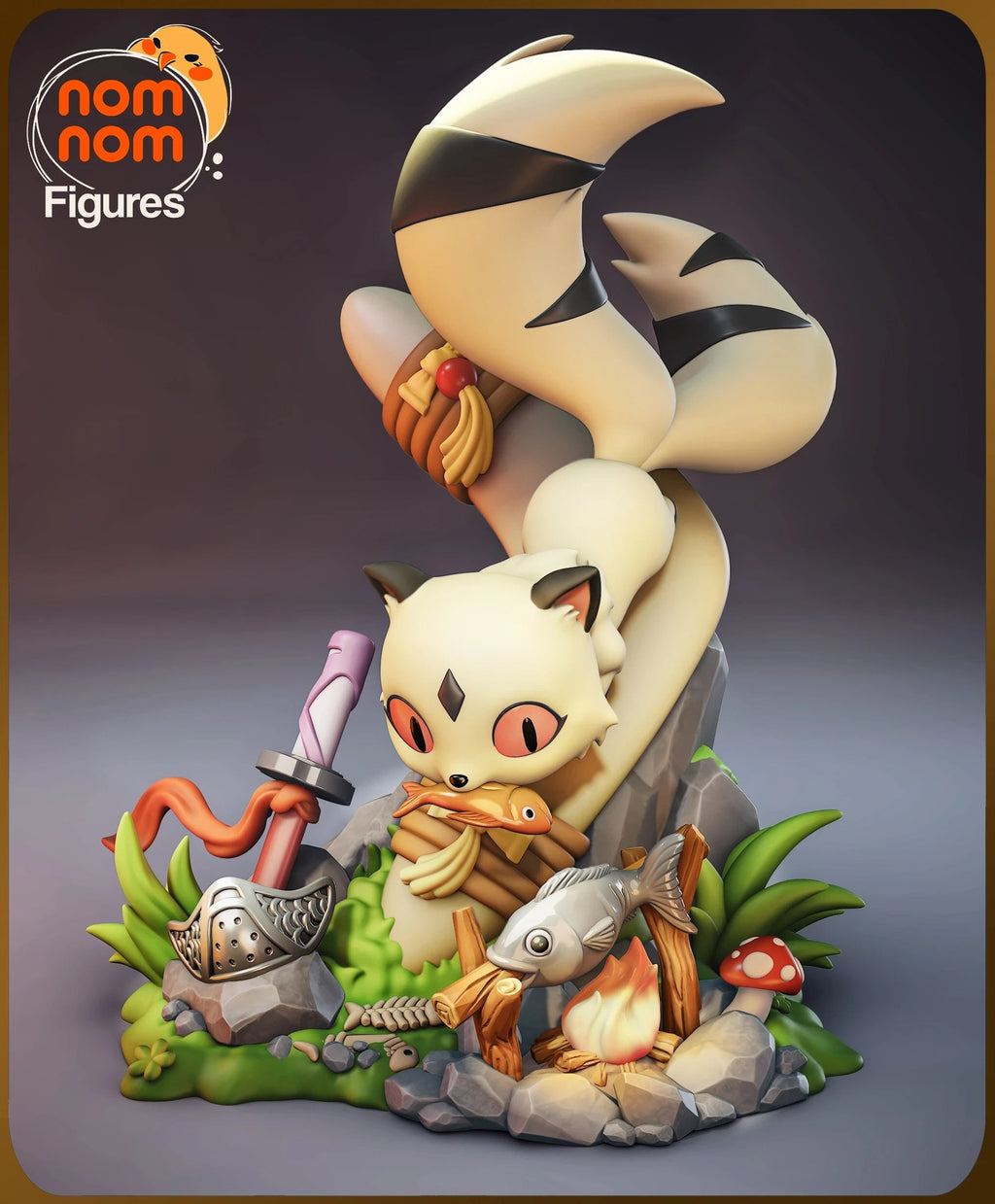 Kirara Inuyasha Chibi resin figure by NomNom Figures — studio preview 2