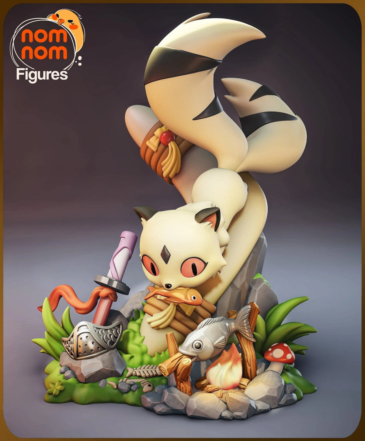 Kirara Inuyasha Chibi resin figure by NomNom Figures — studio preview 2