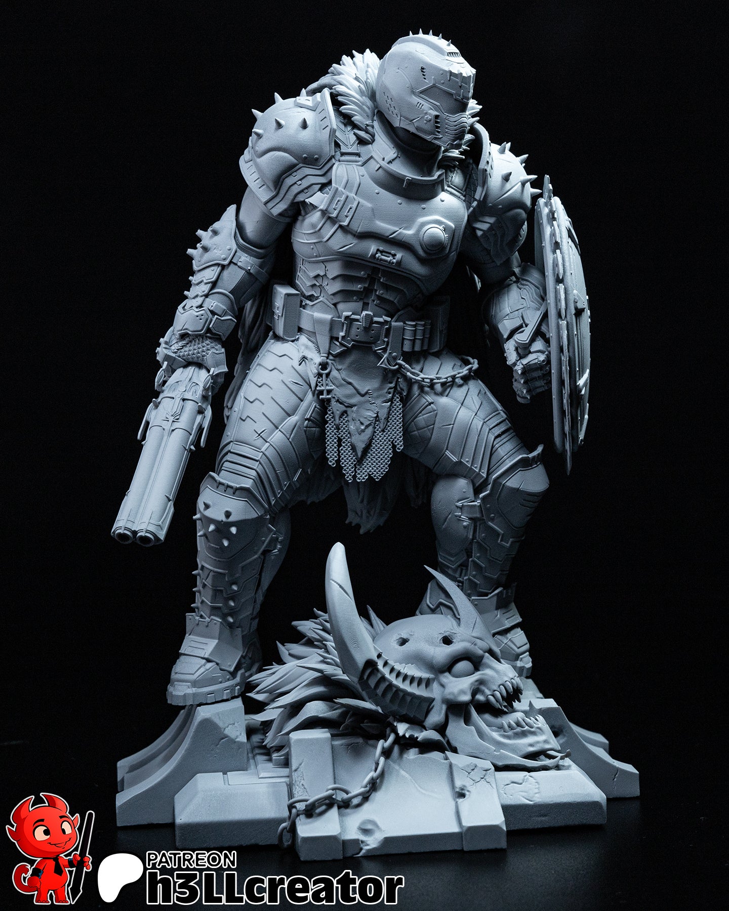 Doom Guy (Doom) resin figure by h3LLcreator — studio render 8