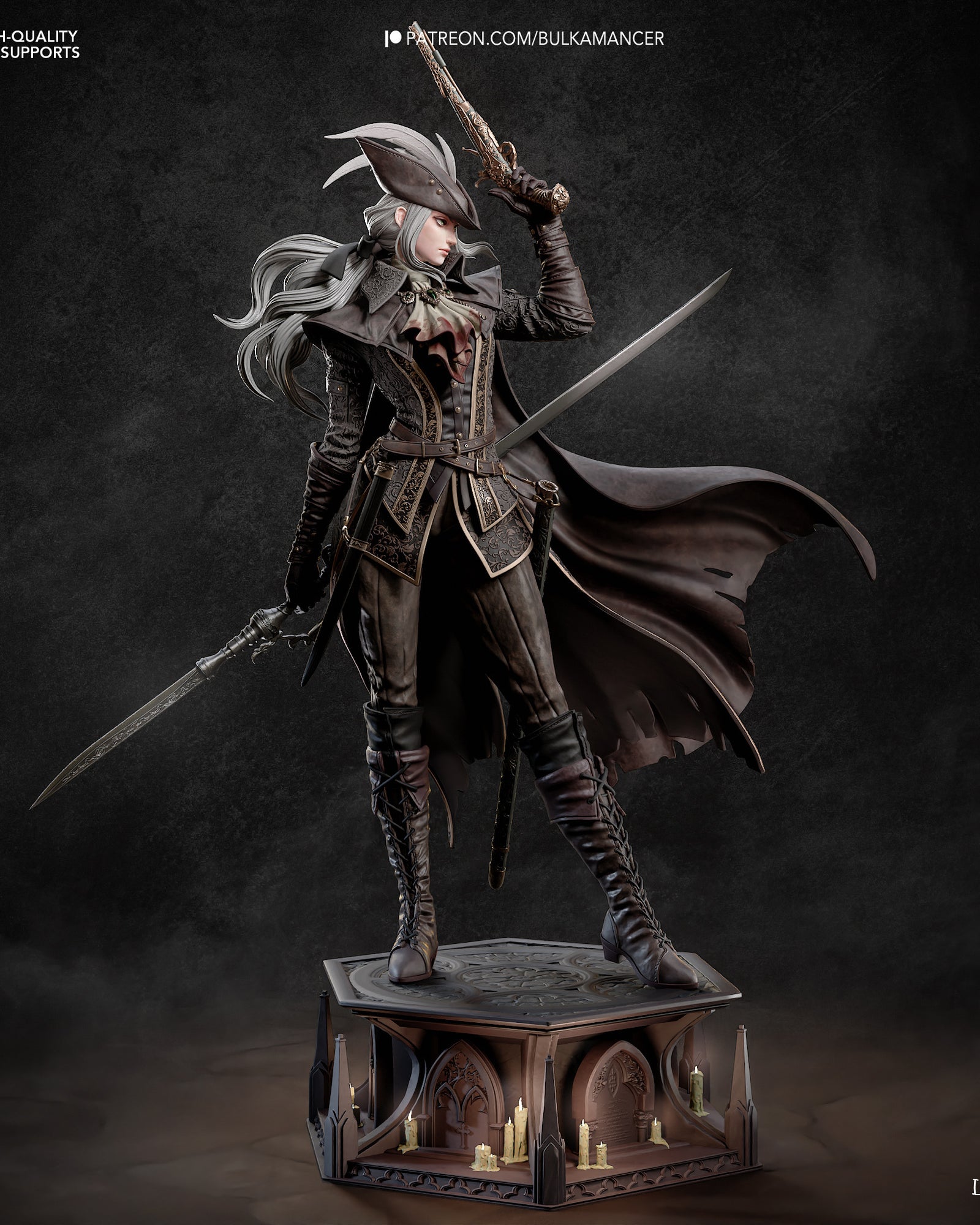 Lady Maria (Bloodborne) resin figure by Bulkamancer — studio render 2