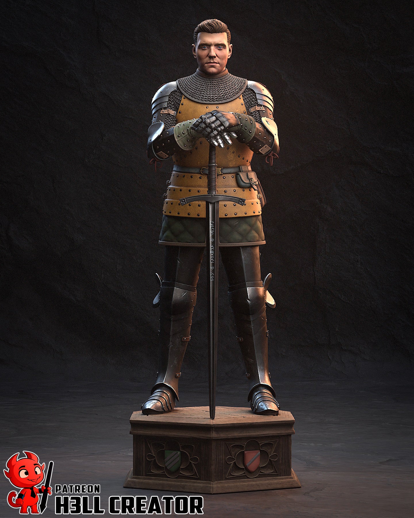 Henry of Skalitz (Kingdom Come Deliverance) resin figure by h3LLcreator — studio render 3