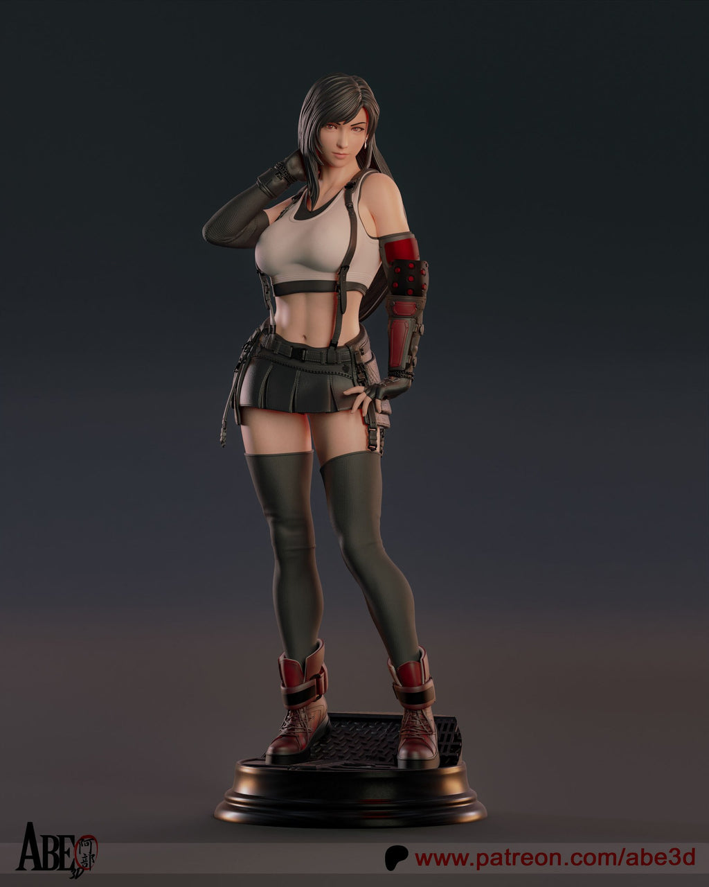 Tifa Lockhart (Final Fantasy) resin figure by Abe3D — studio render 13