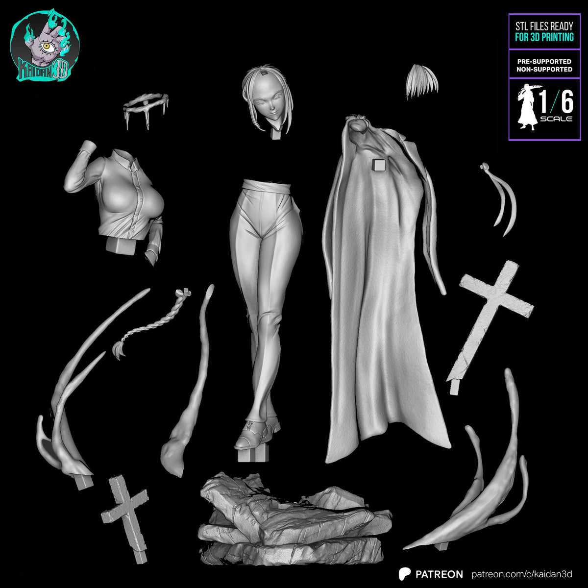 Makima (Chainsaw Man) resin figure by Kaidan 3D — studio render 7