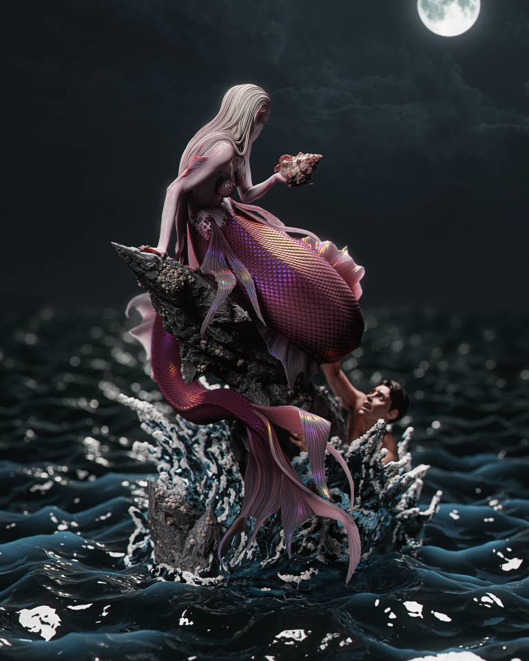 Mermaid — studio render 3