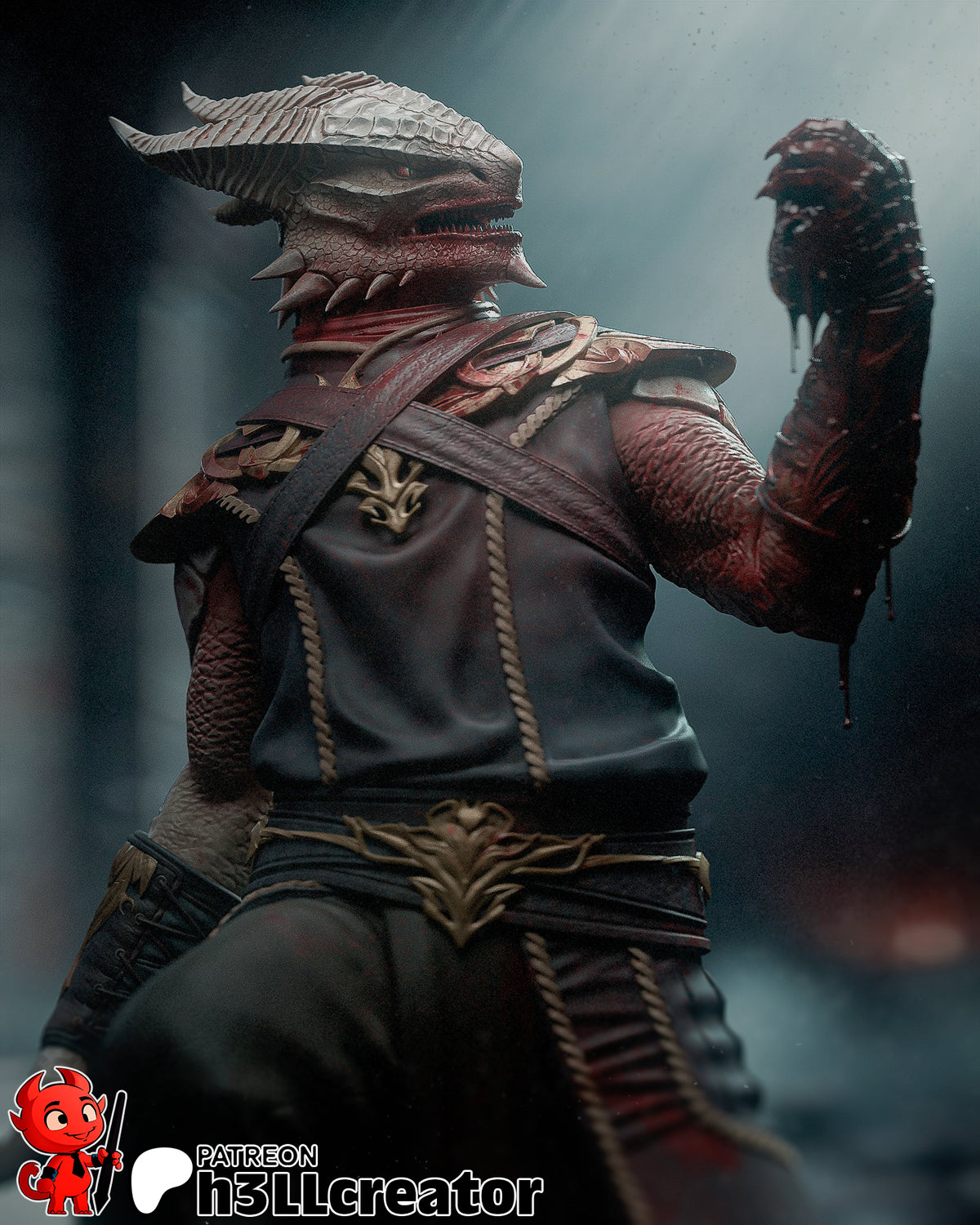 Dark Urge (Baldur's Gate) resin figure by h3LLcreator — studio render 1
