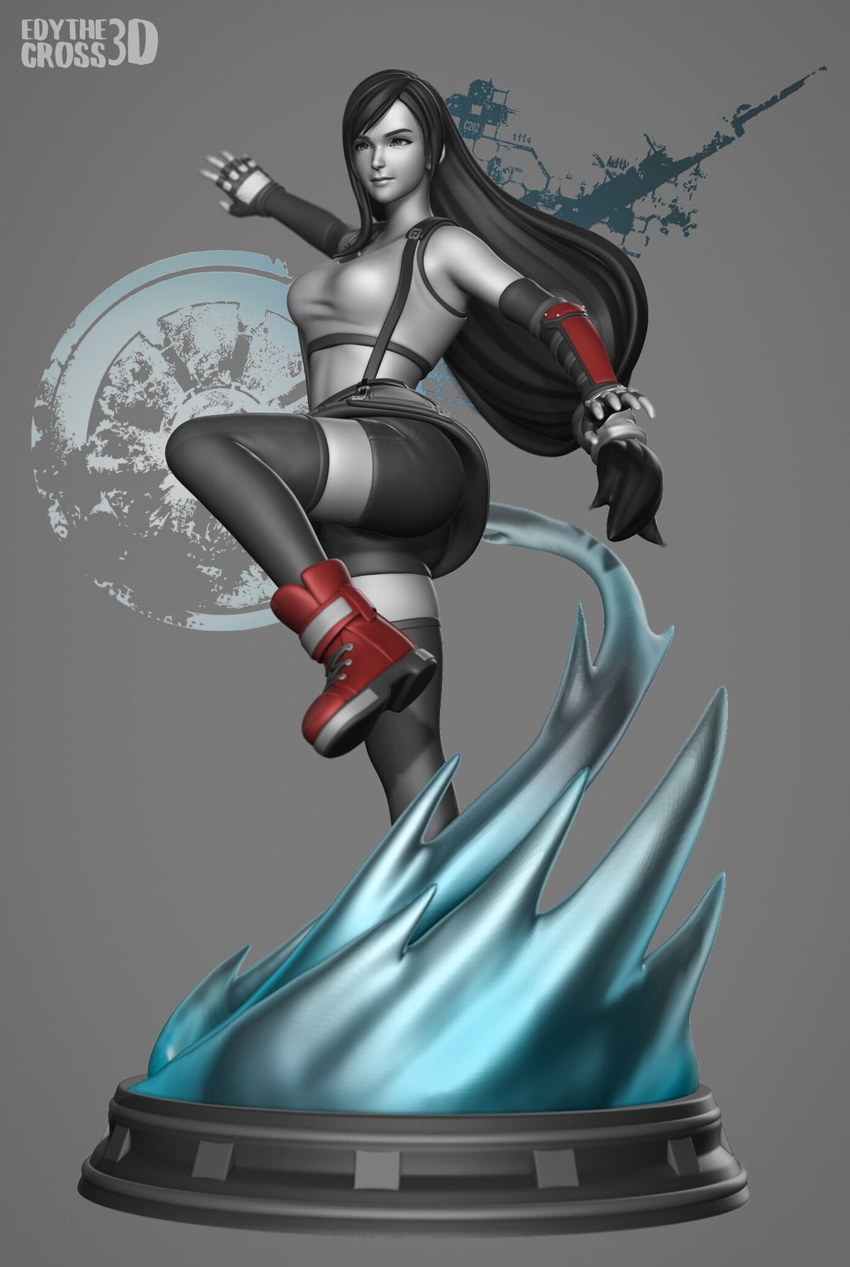 Tifa Lockhart Final Fantasy resin figure by NomNom Figures — studio preview 1
