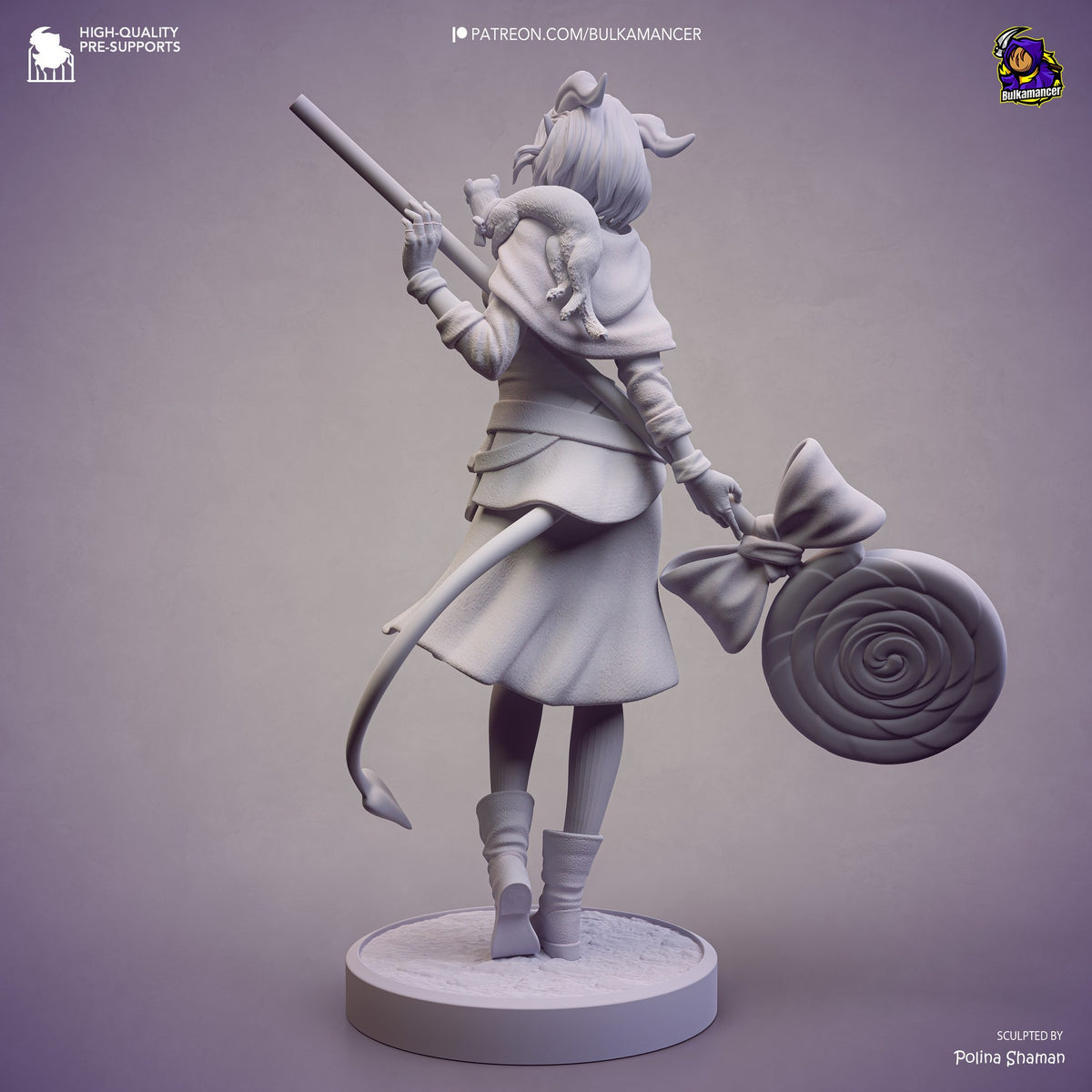Jester Lavorre (Critical Role) resin figure by Bulkamancer — studio render 13