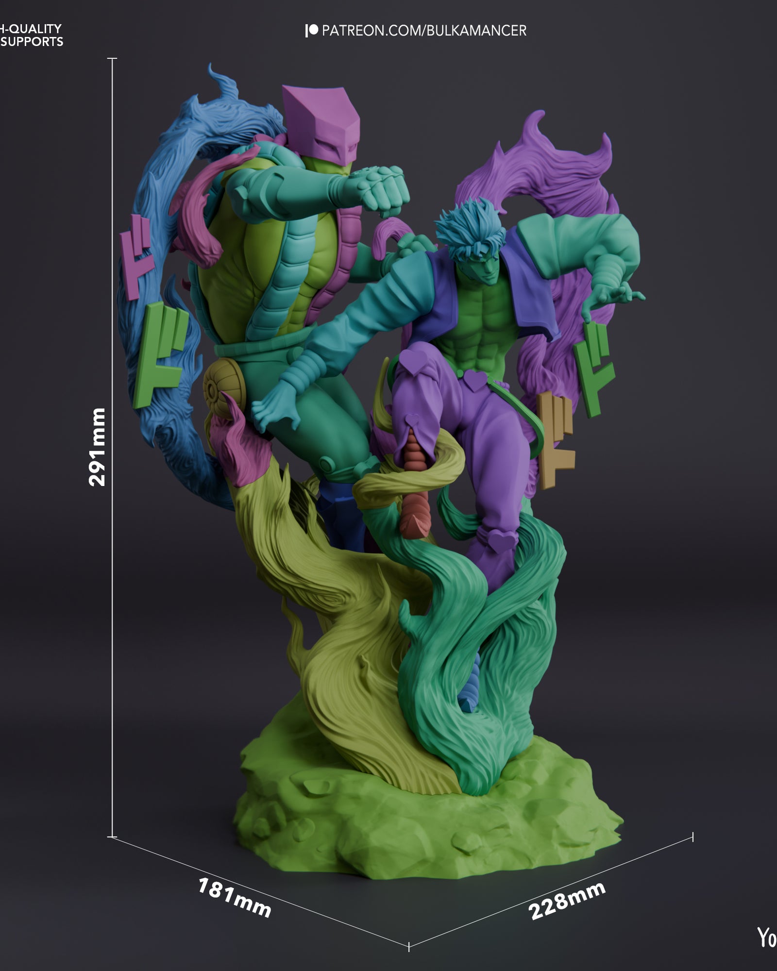 Dio and the World (Jojo's Bizarre Adventure) resin figure by Bulkamancer — studio render 5