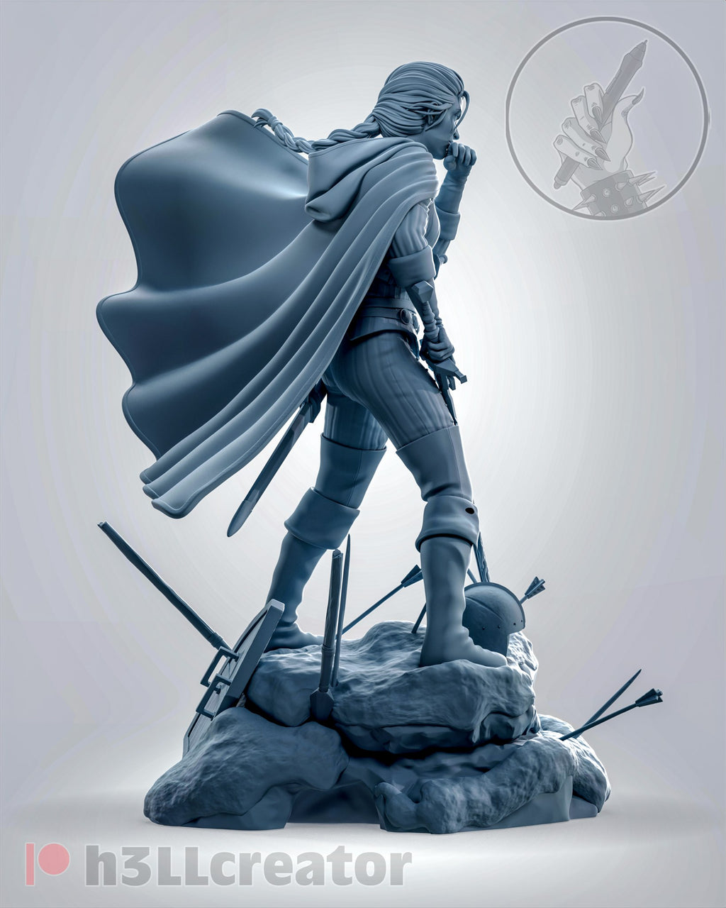 Queen Meve (The Witcher) resin figure by h3LLcreator — studio render 7