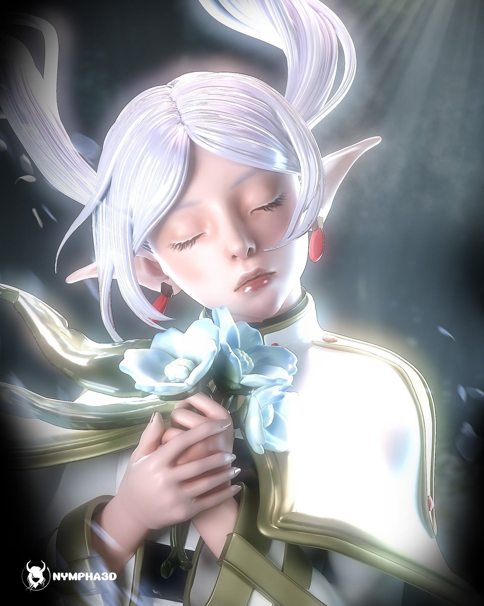 Frieren (Frieren Beyond Journey's End) resin figure by Nympha — studio render 4