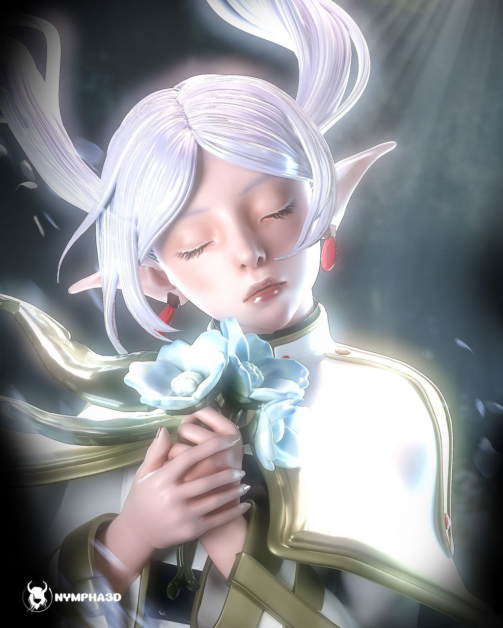 Frieren (Frieren Beyond Journey's End) resin figure by Nympha — studio render 4