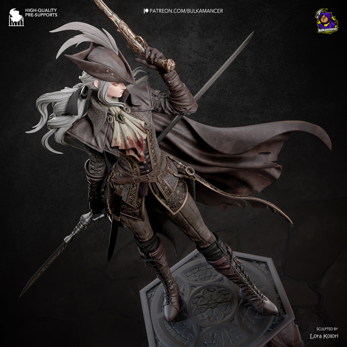 Lady Maria (Bloodborne) resin figure by Bulkamancer — studio render 7