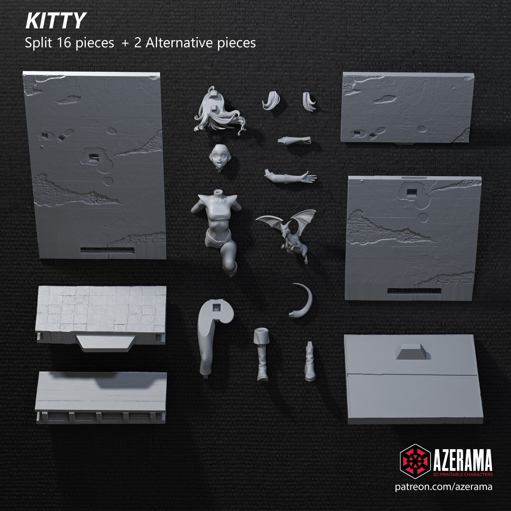 Kitty Pryde (Marvel) resin figure by Azerama — studio render 3