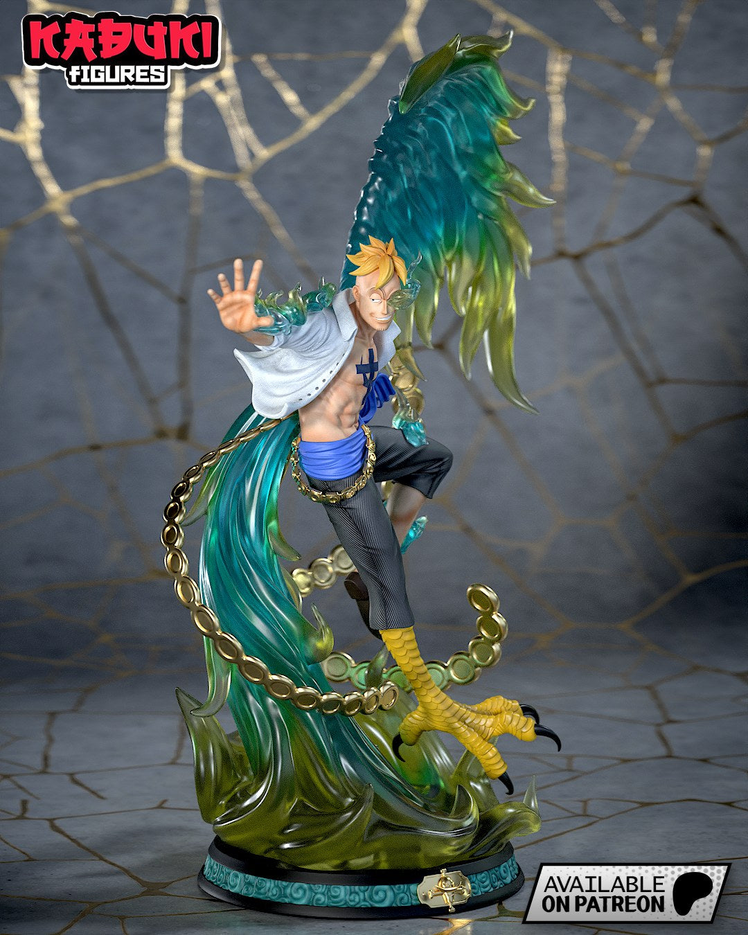 Marco (One Piece) resin figure by Tanuki Figures — studio render 2