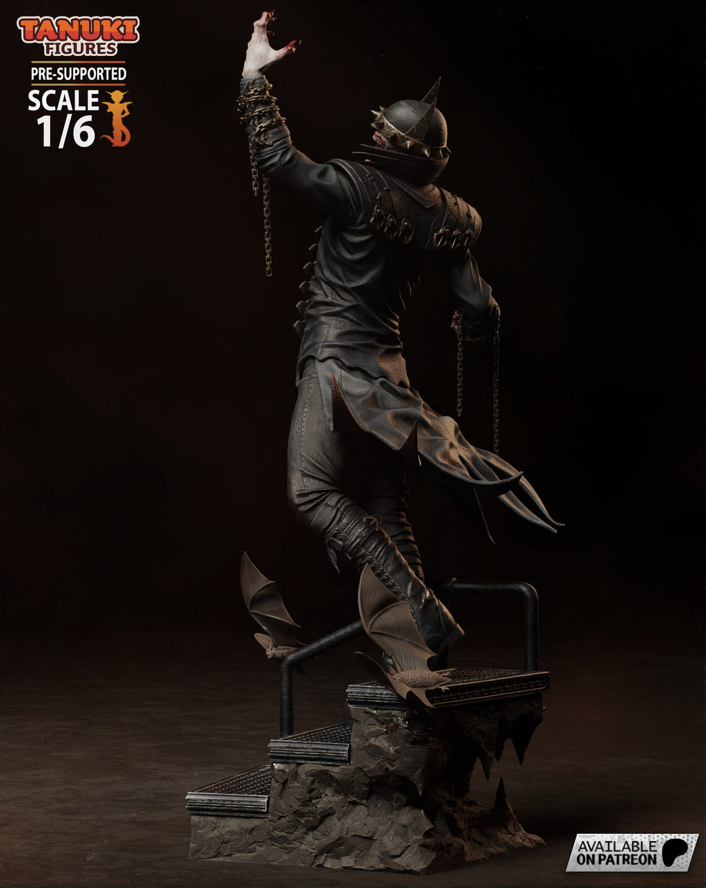 Batman Who Laughs (DC) resin figure by Tanuki Figures — studio render 4