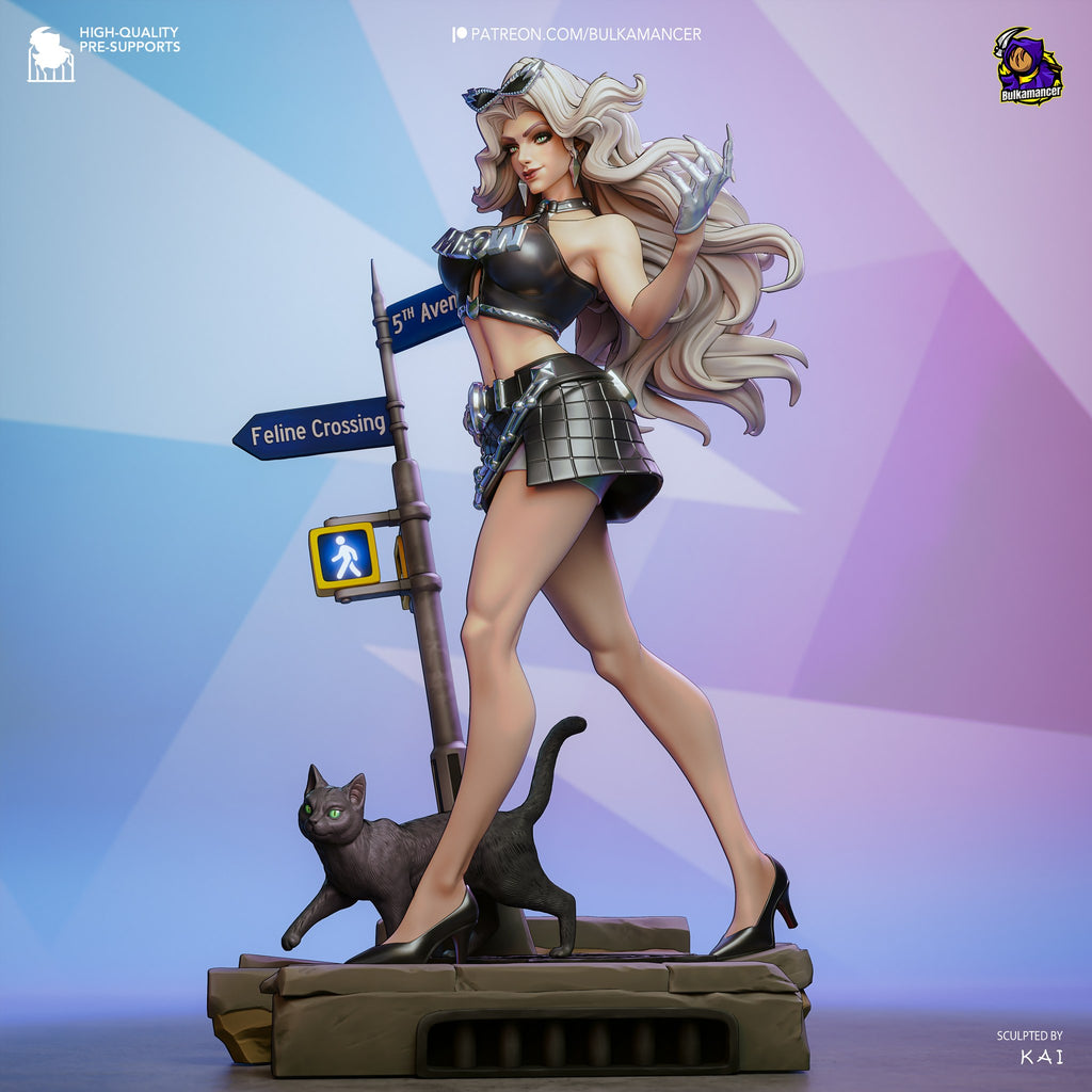 Black Cat (Marvel) resin figure by Bulkamancer — studio render 6