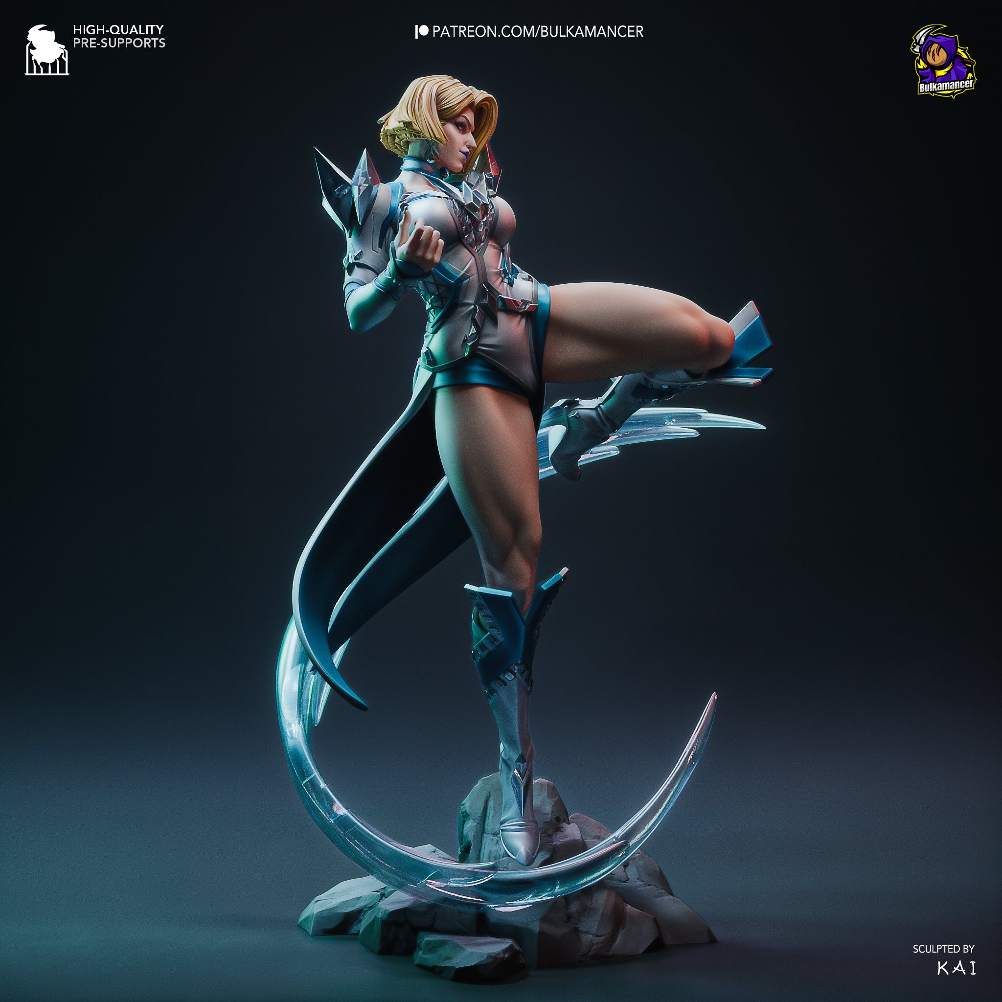 Emma Frost (Marvel) resin figure by Bulkamancer — studio render 5