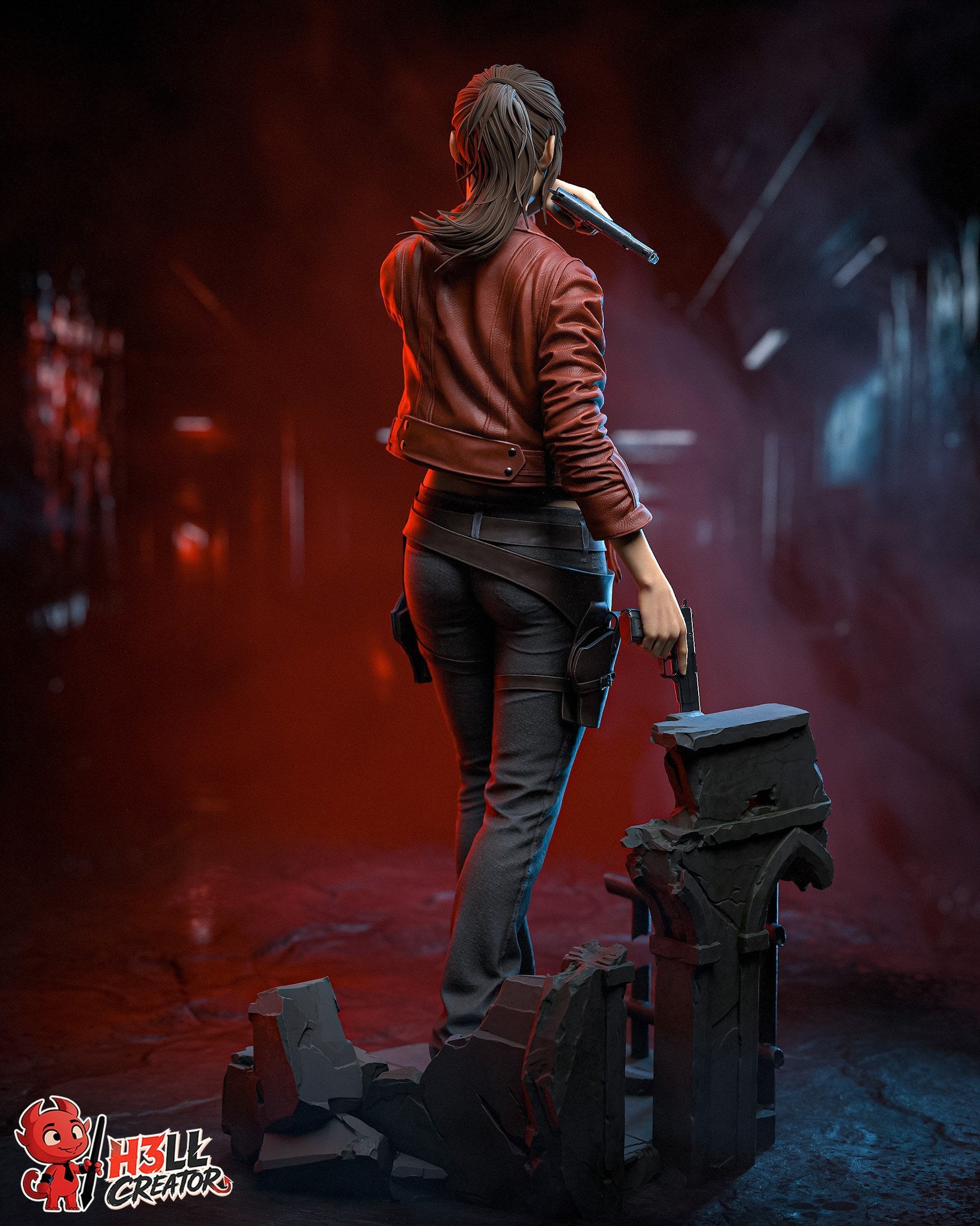 Claire Redfield (Resident Evil) resin figure by h3LLcreator — studio render 8
