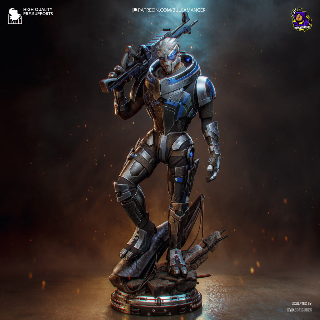 Garrus Vakarian (Mass Effect) resin figure by Bulkamancer — studio render 2