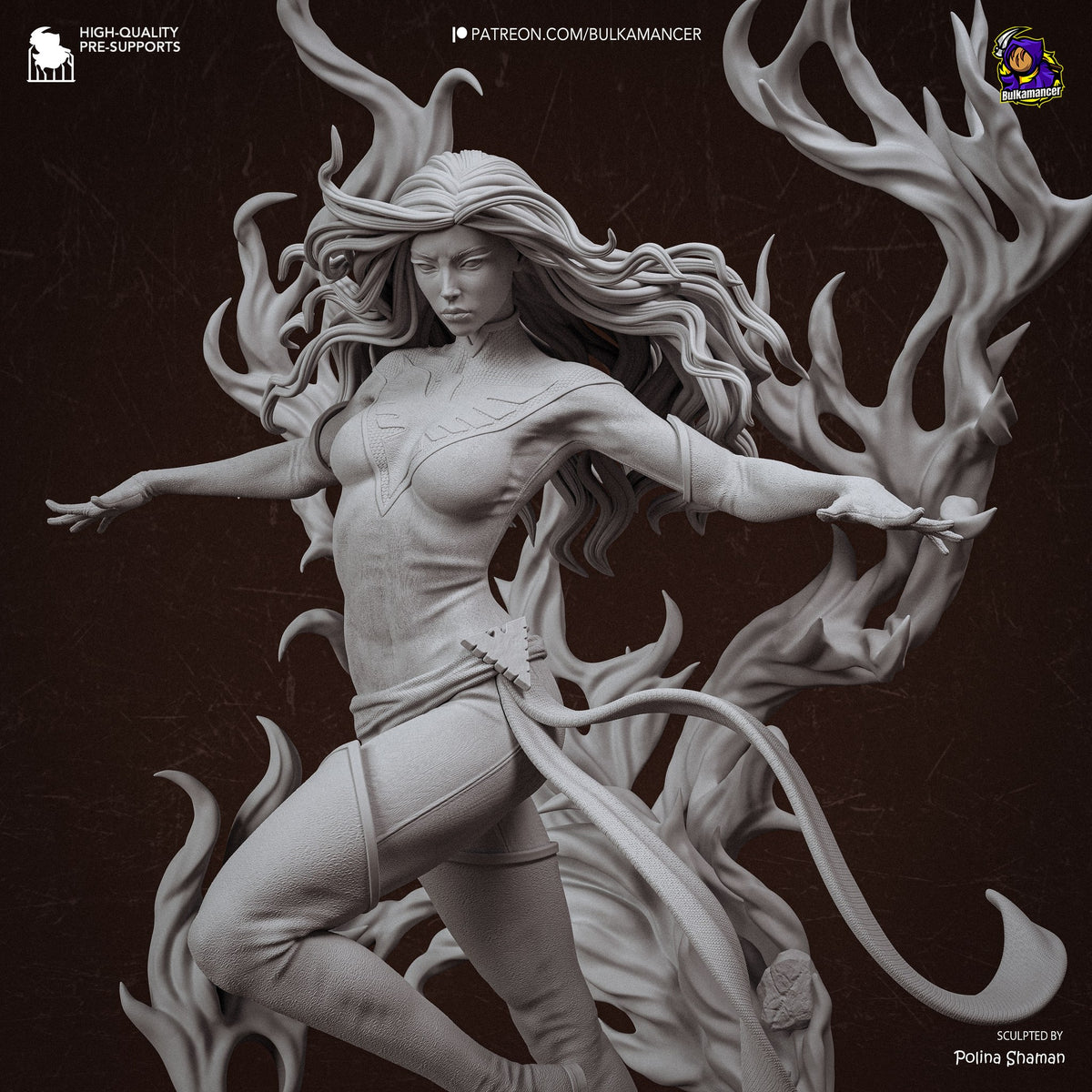 Jean Grey (Marvel) resin figure by Bulkamancer — studio render 12