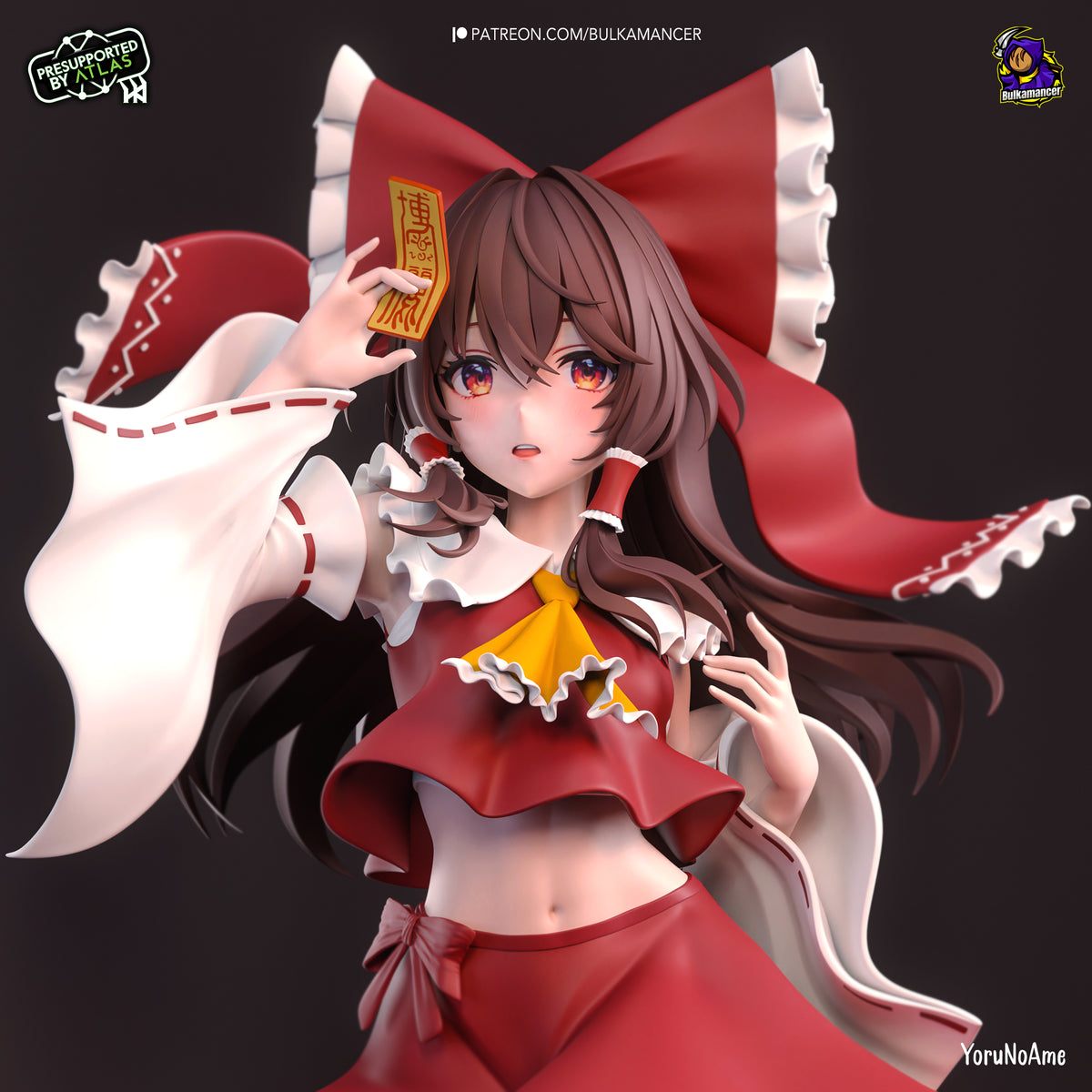 Reimu Hakurei (Touhou Project) resin figure by Bulkamancer — studio render 1