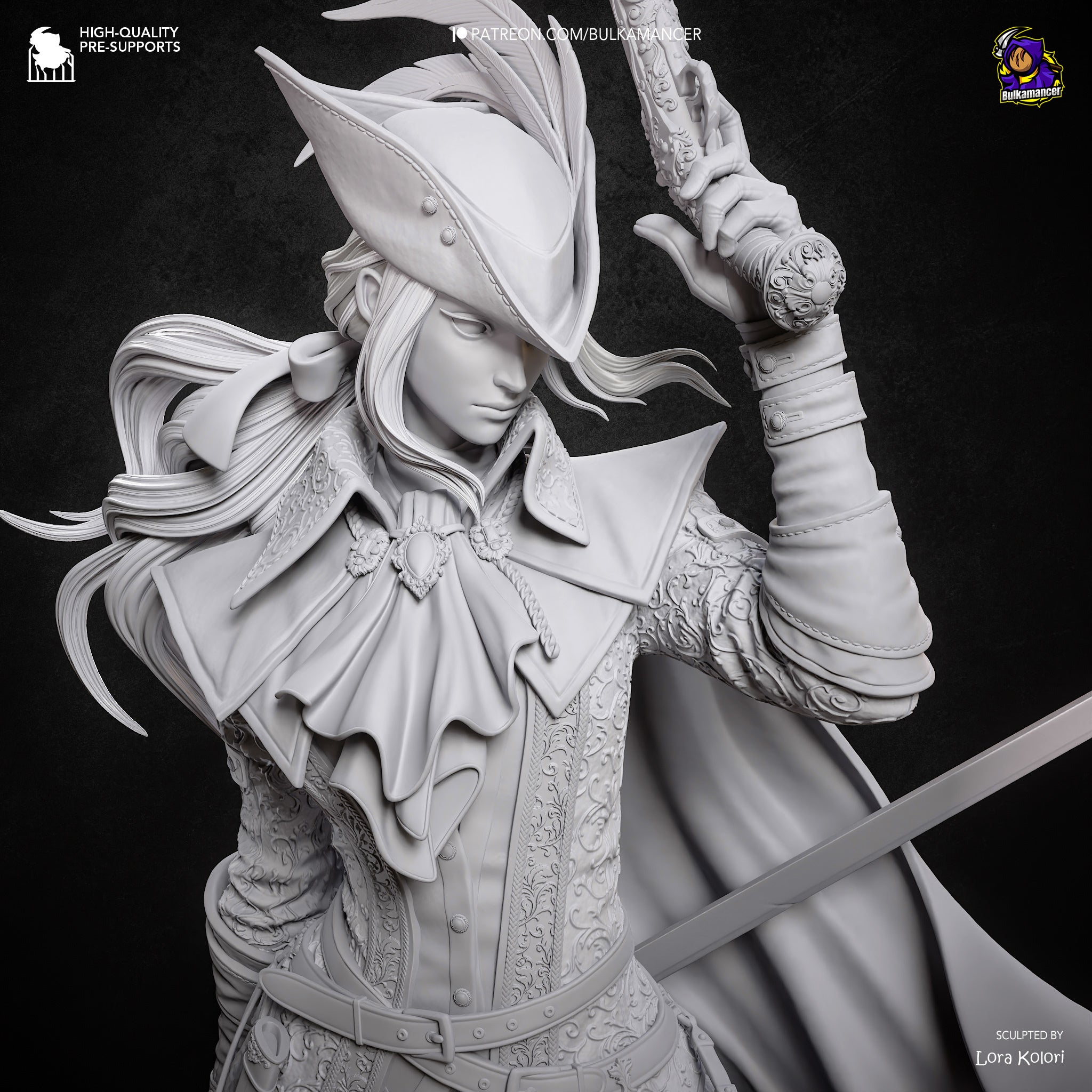 Lady Maria (Bloodborne) resin figure by Bulkamancer — studio render 21