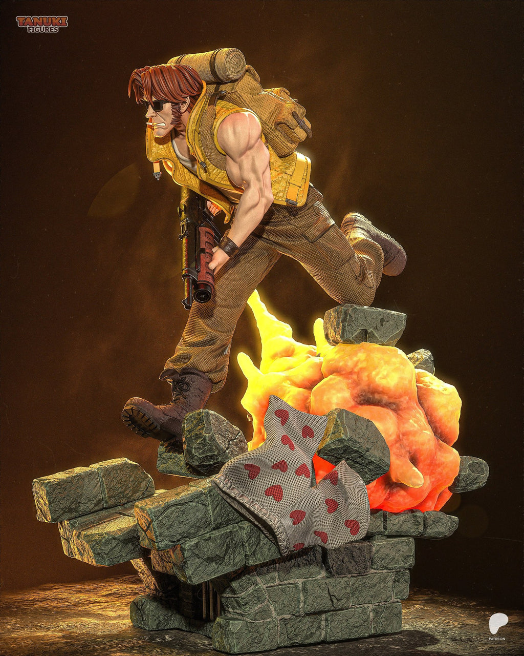 Tarma Roving (Metal Slug) resin figure by Tanuki Figures — studio render 4