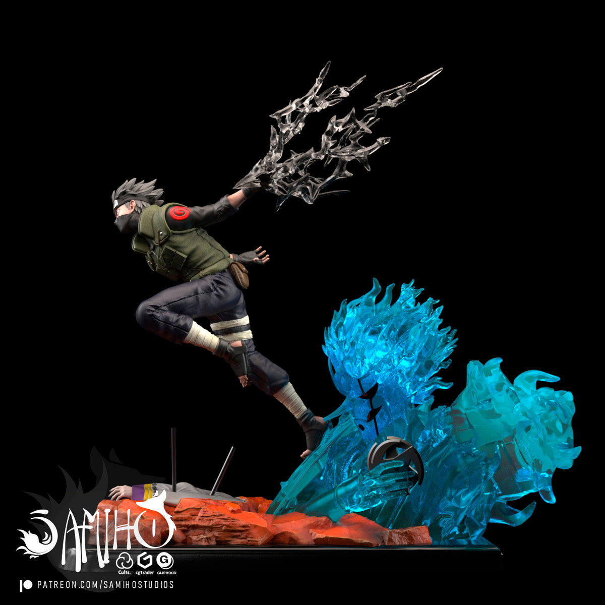 Kakashi Hatake Naruto resin figure by Samiho Studios — studio preview