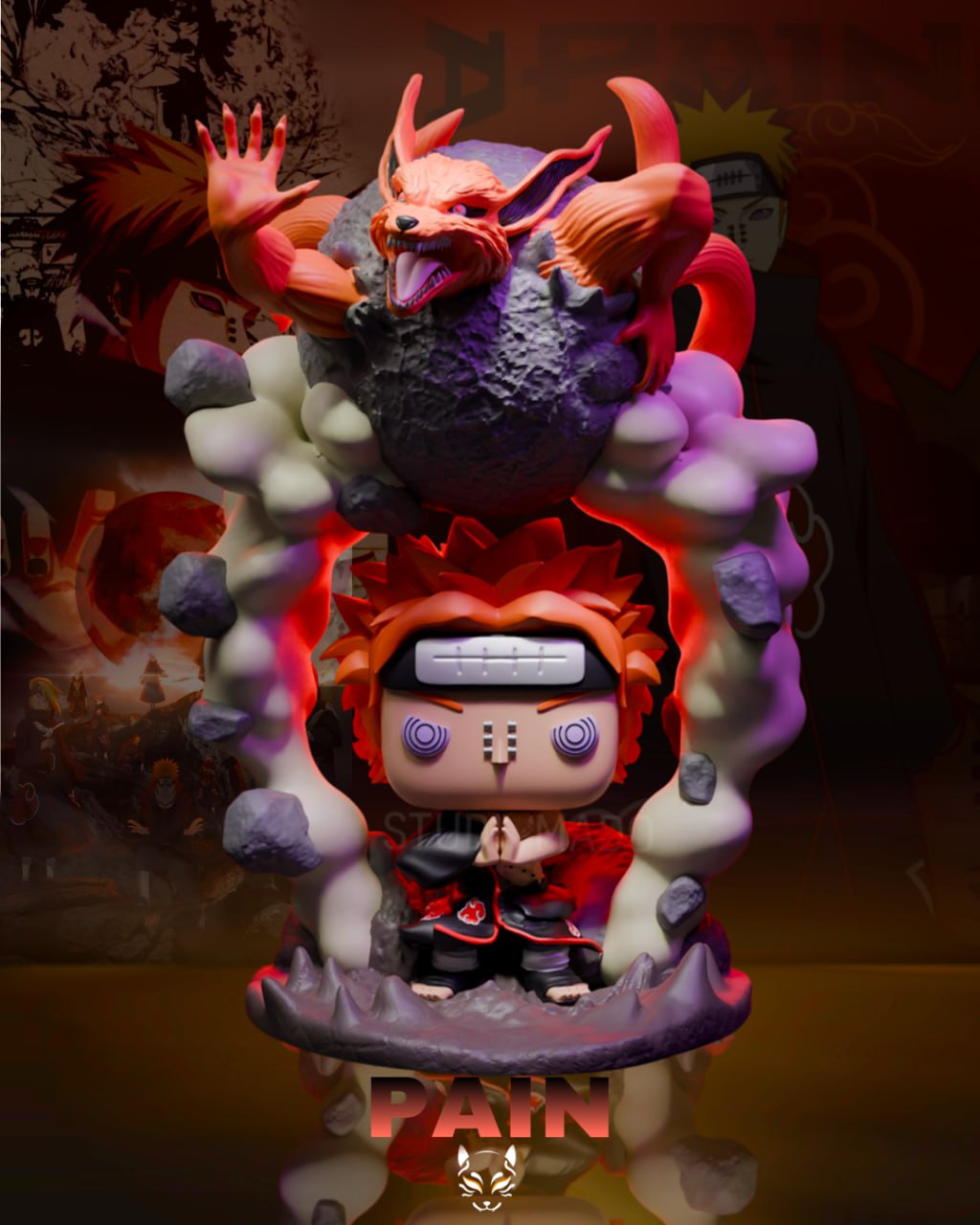 Pain Naruto resin figure by StudioMado — studio preview