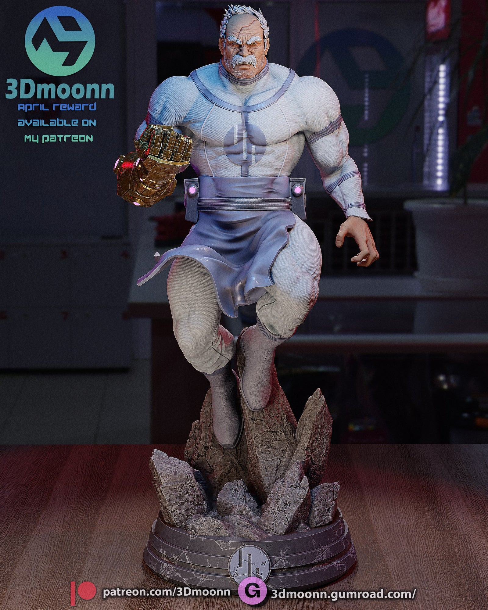 Conquest Invincible resin figure by 3Dmoonn — studio preview