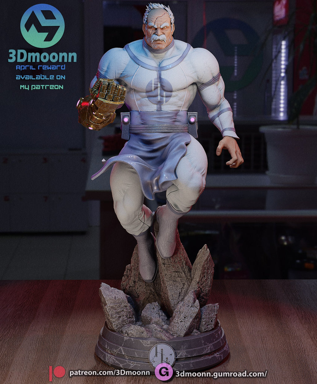Conquest Invincible resin figure by 3Dmoonn — studio preview