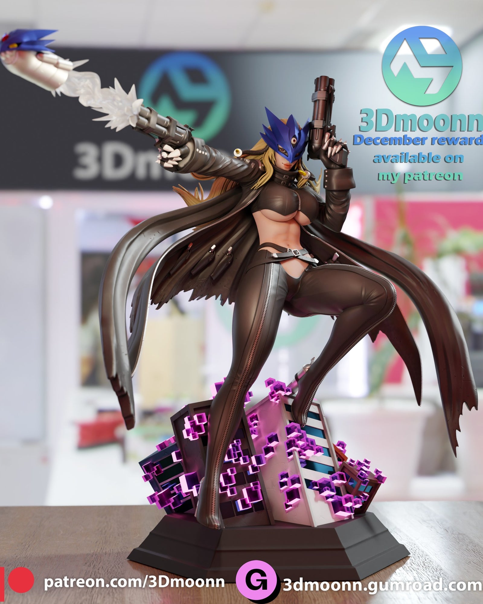 Beelstarmon Digimon Bust resin figure by 3Dmoonn — studio preview 1