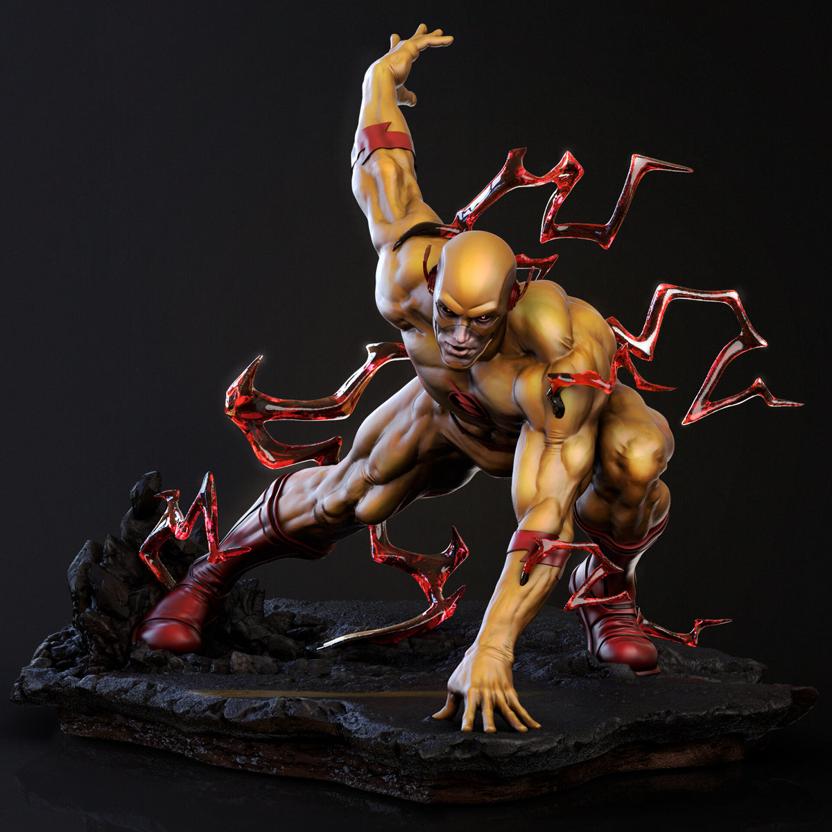 Reverse-Flash DC resin figure — studio preview