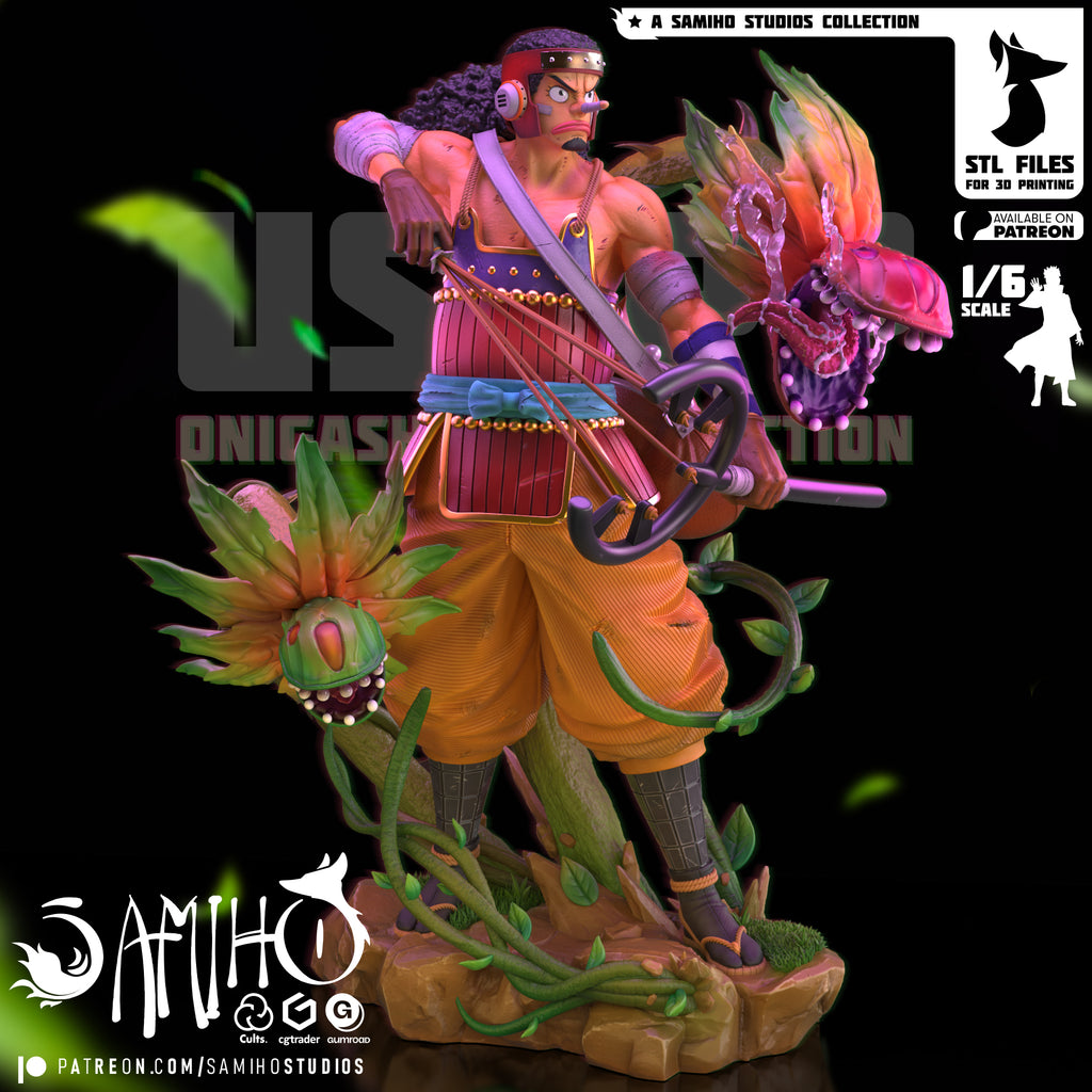 Usopp One Piece resin figure by Samiho Studios — studio preview