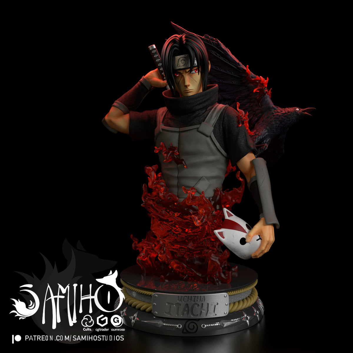 Itachi Uchiha Naruto resin figure by Samiho Studios — studio preview
