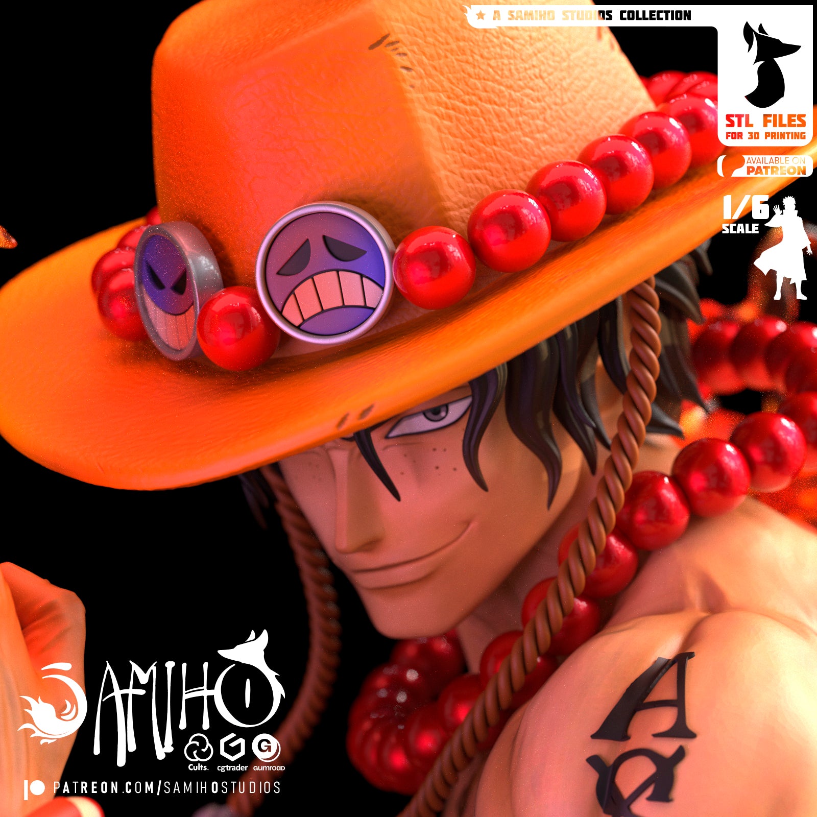 portgas d ace one piece samiho studios