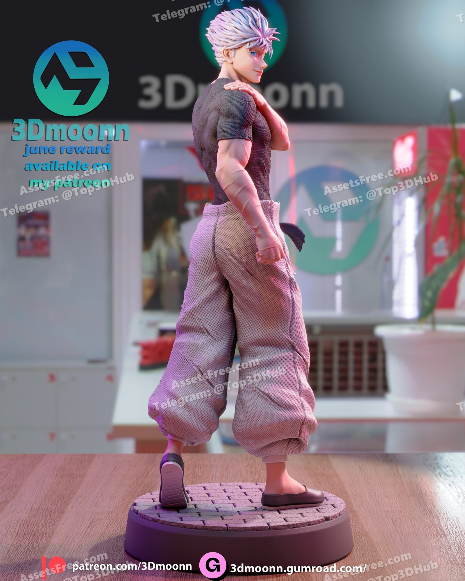 Gojo Jujutsu Kaisen resin figure by 3Dmoonn — studio preview