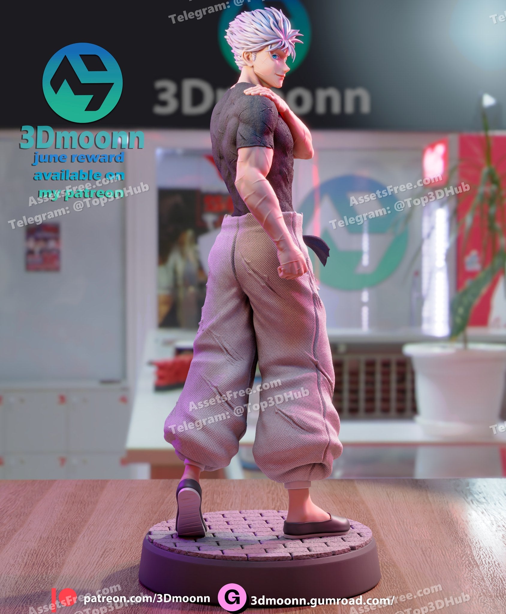 Gojo Jujutsu Kaisen resin figure by 3Dmoonn — studio preview