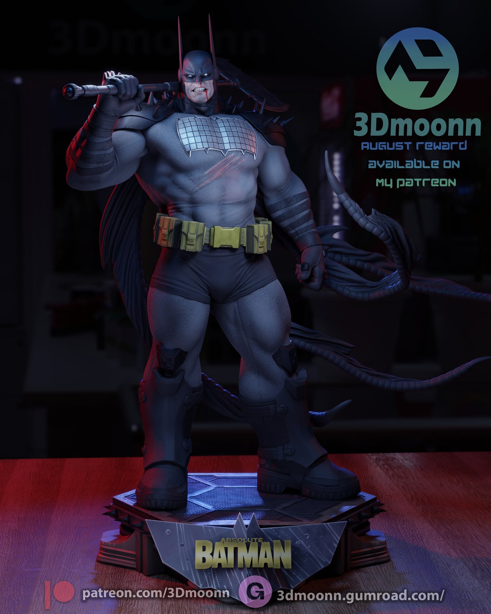 Batman DC resin figure by 3Dmoonn — studio preview