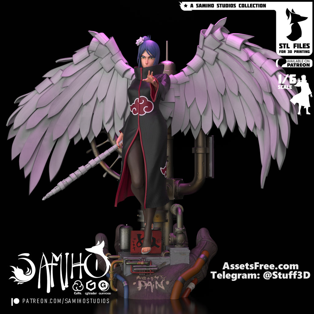 Konan Naruto resin figure by Samiho Studios — studio preview