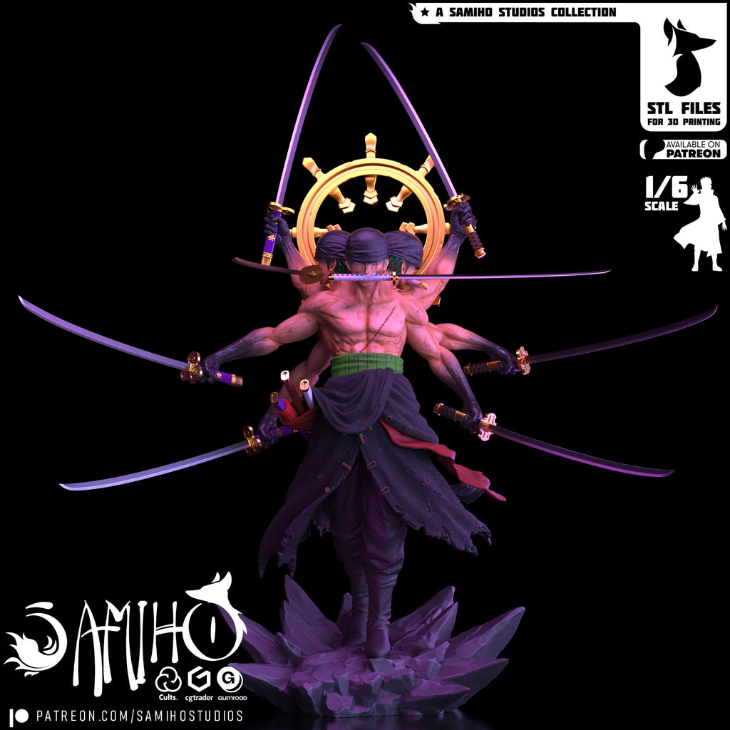 Roronoa Zoro One Piece resin figure by Samiho Studios — studio preview